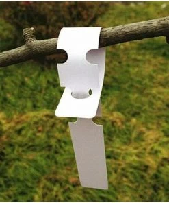 KAEJYIUT 200 Étiquettes En Plastique Blanches Pour Plantes Et Arbres Pour Accrocher 2 X 20 Cm Avec Grande Surface D'écriture Blanc