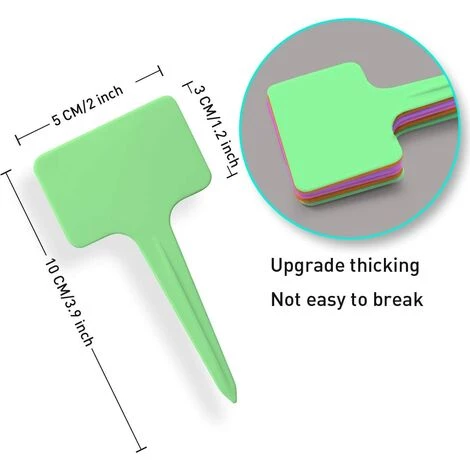 PESCE 100 étiquettes En Plastique Pour Plantes, étiquette En T Réutilisable Avec Marqueurs, étiquettes Pour Plantes De Jardin 2,35 X 3,95 Pouces (environ 6 X 10 Cm) 4 PESCE 100 étiquettes En Plastique Pour Plantes, étiquette En T Réutilisable Avec Marqueurs, étiquettes Pour Plantes De Jardin 2,35 X 3,95 Pouces (environ 6 X 10 Cm) – Image 2