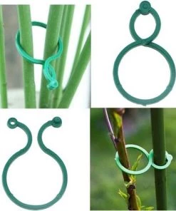 200 Pièces Support Pour Plantes Clips Vert Support Plantes Grimpantes Clips De Jardin Clips De Support Réglable Pour Plantes Fixateur Pour Jardin Vigne（40cm）,Adélala -Accessoire de culture Soldes Boutique 66378673 3