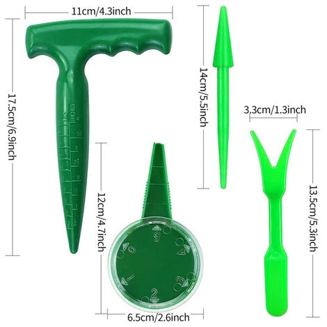 Semoir Pour Outils De Jardin Adélala 4 Pièces Facile À Utiliser Semoir Mini Outils De Jardinage Pour Semis à Main Ameublissement Creuser Graine Planteur Outil Kit Semoir Outils De Jardinage ( Vert) 4 Semoir Pour Outils De Jardin Adélala 4 Pièces Facile À Utiliser Semoir Mini Outils De Jardinage Pour Semis à Main Ameublissement Creuser Graine Planteur Outil Kit Semoir Outils De Jardinage ( Vert) – Image 2