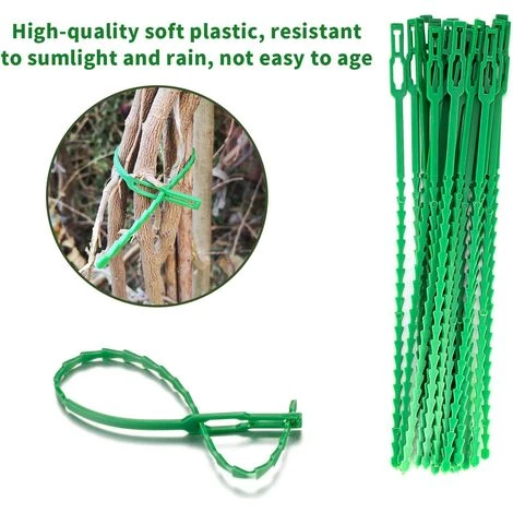 90 Pièces Attaches Pour Plantes Réglables Vertes, Pinces De Jardin, Attaches Câble Plastique, Supports Plantes Flexibles, Attaches Accroche Pour Jardin Plantes Tomates (17cm*30, 23cm*30, 13cm*30)——Adélala 5 90 Pièces Attaches Pour Plantes Réglables Vertes, Pinces De Jardin, Attaches Câble Plastique, Supports Plantes Flexibles, Attaches Accroche Pour Jardin Plantes Tomates (17cm*30, 23cm*30, 13cm*30)——Adélala – Image 3