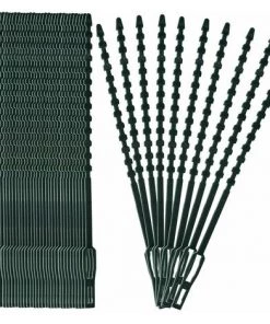 FLETéçA Attaches De Plantes Réglable Attaches De Torsion En Plastique Flexible Attaches De Câble De Jardin Pour Aider à Soutenir Les Plantes, Vignes 17cm 100 Pièces (Vert Foncé)