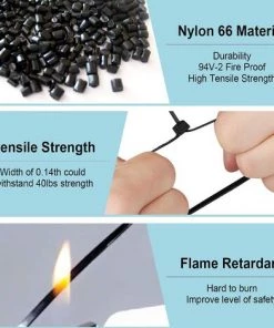 EINEMGELD 800 Pièces Attaches De Câble Robustes, GRUOIZ Attache Câble Collier De Serrage 3.6mm Zip Ties (100/150/200/250/300mm) Serre Câbles Rilsan Noir Nylon, Colliers Rilsan Serre-Cable Plastique 11 EINEMGELD 800 Pièces Attaches De Câble Robustes, GRUOIZ Attache Câble Collier De Serrage 3.6mm Zip Ties (100/150/200/250/300mm) Serre Câbles Rilsan Noir Nylon, Colliers Rilsan Serre-Cable Plastique -Accessoire de culture Soldes Boutique 67315297 5