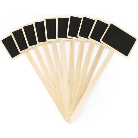 OSQI 10 Pieces 18.6CM Etiquette Bois Plante Jardin Potager Extérieur étiquette De Tableau Noir Marqueur De Plante 3 OSQI 10 Pieces 18.6CM Etiquette Bois Plante Jardin Potager Extérieur étiquette De Tableau Noir Marqueur De Plante