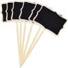 ENLENK 20 Pcs Bois Plantes Étiquettes Noir Conseil Plantes Marqueurs Étiquettes Jardin Étiquettes Taille: Polygone Couleur Noir
