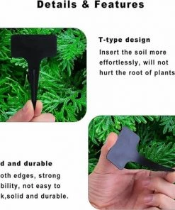 LLOVE 100 Pièces étiquettes De Plantes En Plastique Étiquettes De Jardin De Type T Pour Pépinière étanche -Accessoire de culture Soldes Boutique 68014407 5