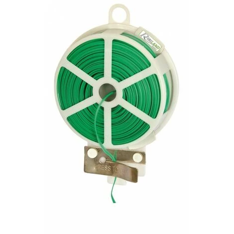 RIBIMEX Lien Fil Acier Plastifié à Plat, Diam.0,4mm, Long 50m, Dévidoir + Découpage .. 3 RIBIMEX Lien Fil Acier Plastifié à Plat, Diam.0,4mm, Long 50m, Dévidoir + Découpage ..