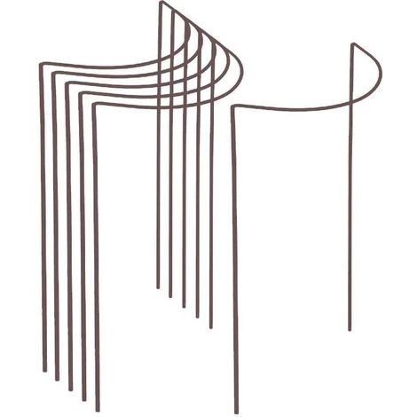 HARROD HORTICULTURAL Support à Plantes Demi-cercle En Acier (Lot De 6) 51 X 51 Cm Vert - Vert Olive Foncé 3 HARROD HORTICULTURAL Support à Plantes Demi-cercle En Acier (Lot De 6) 51 X 51 Cm Vert - Vert Olive Foncé